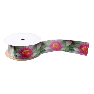 Lazo De Raso Lirio de agua rosa Lotus