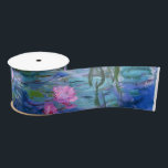 Lazo De Raso Lirios de agua<br><div class="desc">. Los lirios de agua son series sobre de 200 pinturas al óleo de Claude Monet impresionista francés. Esta pintura,  terminada en 1919,  ofrece sombras del azul y del rosa.</div>