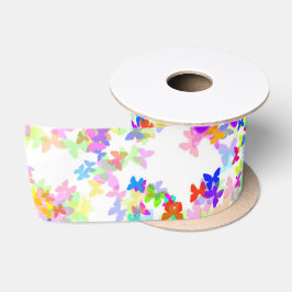 Lazo De Raso listón de satén de mariposa confetti