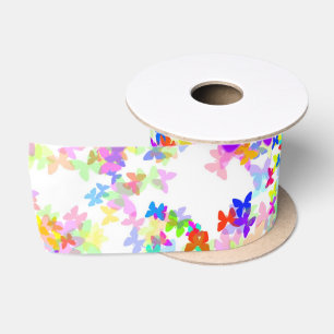 Lazo De Raso listón de satén de mariposa confetti