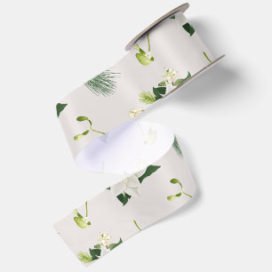 Lazo De Raso Listón de seda floral personalizado