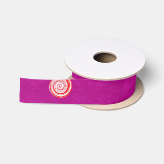 Lazo De Raso Listones de cinta de grosgrain rosados con espiral