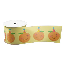 Lazo De Raso Little Cutie Tangerine Birday Party Satin Ribbon