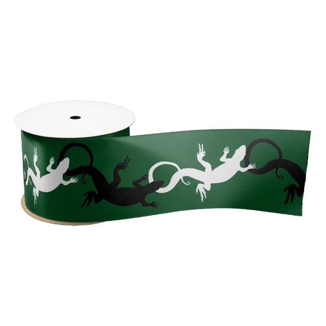 Lazo De Raso Lizard Ribbon Personalizado De Papel Lizard Reptil (Carrete)
