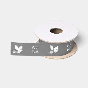 Lazo De Raso Logotipo comercial y texto del Personalizado gris
