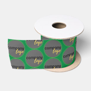 LAZO DE RASO LOGOTIPO DE NEGOCIOS VERDE REPETIDOR DE PATRONES