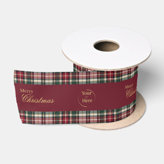 Lazo De Raso Logotipo personalizado de Navidad y empresa
