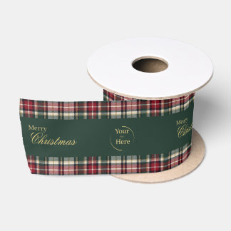 Lazo De Raso Logotipo personalizado de Navidad y empresa
