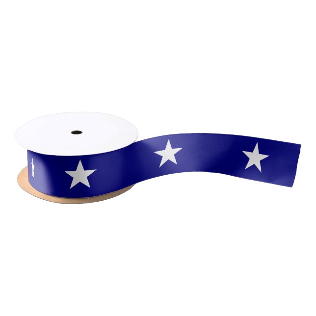 Lazo De Raso Lone Star Bonnie Blue Patriotic Ribbon (Carrete)