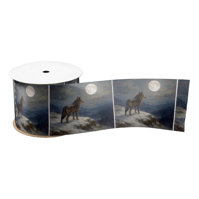 Lazo De Raso Lone Wolf on a Mountaintop In Moonlight (Carrete)