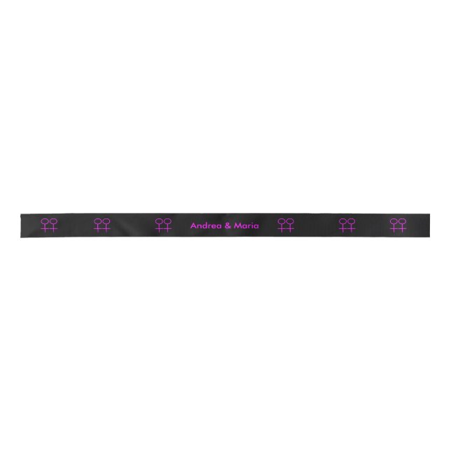 Lazo De Raso Lovers Lesbian Personalizable Ribbon (Anverso)