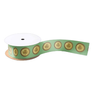 Lazo De Raso Lucky Irish Shamrock Gold Coin