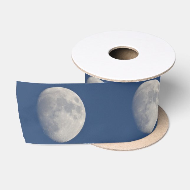 Lazo De Raso Luna gris en cielo azul (Carrete)