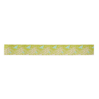Lazo De Raso Luna Moth on Lime Ribbon