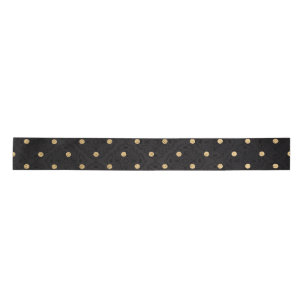 Lazo De Raso Lunares de papel de aluminio negro y dorado elegan