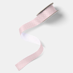 Lazo De Raso Lunares de primavera clásico   Tono suave rosado