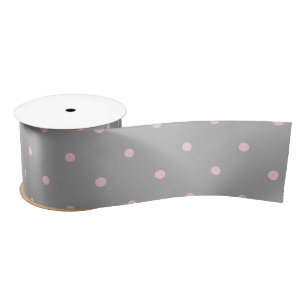 Lazo De Raso Lunares rosados femenino gris adorable Pascua de R