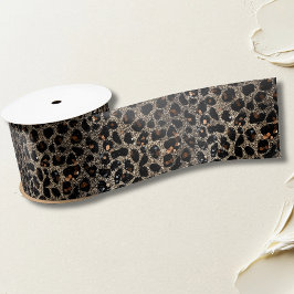 Lazo De Raso Luxury Glitter Brown Black Gold Leopard Pattern
