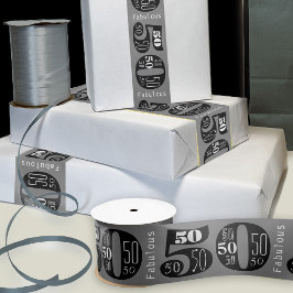 Lazo De Raso Magnífica tipografía de cumpleaños número 50