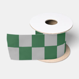 Lazo De Raso Mago Verde y Cuadros Grises