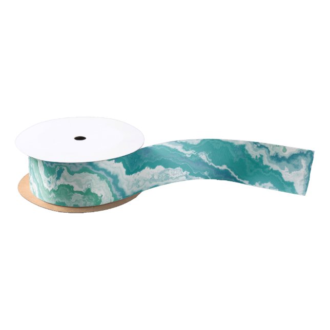 Lazo De Raso marbled sea foam : (Carrete)