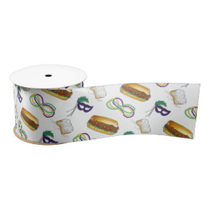 Lazo De Raso Mardi Gras NOLA New Orleans Mask Beads Beignet