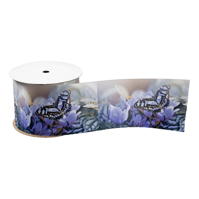 Lazo De Raso Mariposa azul (Carrete)