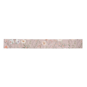 Lazo De Raso Mariposa Floral Boho