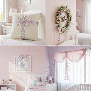 Lazo De Raso mariposas pastel