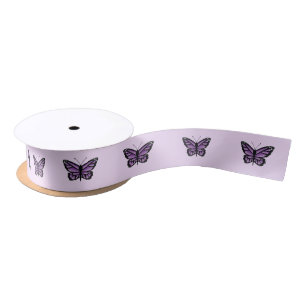 Lazo De Raso Mariposas púrpuras