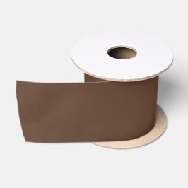 Lazo De Raso Marrón Chocolate Moderno Color Sólido Plano