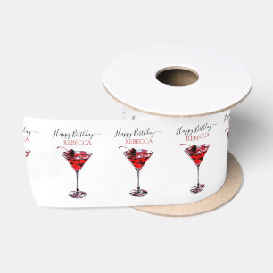 Lazo De Raso Martini de cereza para fiesta de cumpleaños