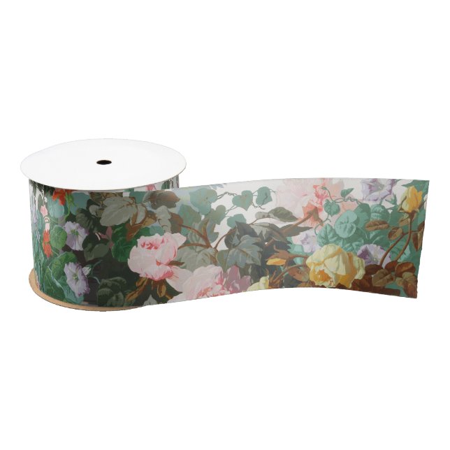 Lazo De Raso Máximo sueño floral vintage  (Carrete)