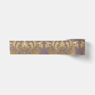 Lazo De Raso Medallón Dorado Beige Humeante Antiguo Vintage