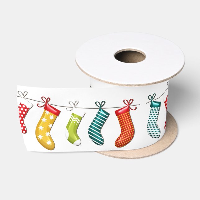 Lazo De Raso Medias de Navidad (Carrete)
