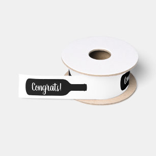 Lazo De Raso Mensaje en una cinta de regalo personalizada para