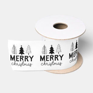 Lazo De Raso Merry Christmas Black Tree