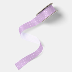 Lazo De Raso Micro Lunares Blancos - Lila Suave