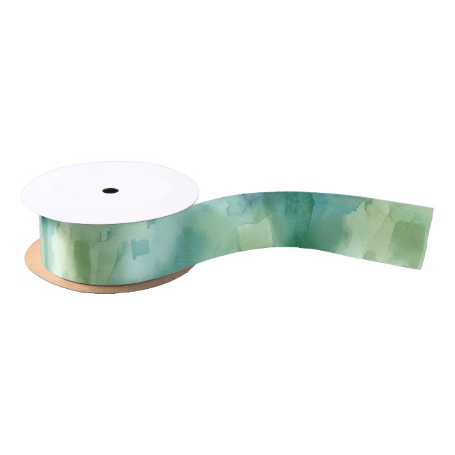 Lazo De Raso Mint Green Abstract Christmas (Carrete)