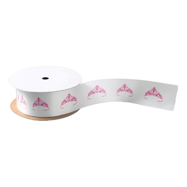 Lazo De Raso Miss América Rosa Tiara Satin Ribbon-Pastel (Carrete)