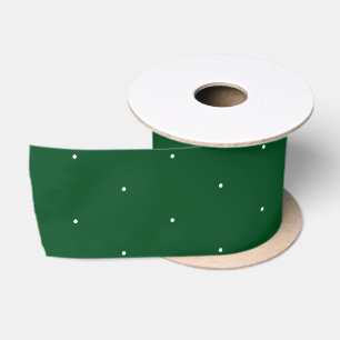 Lazo De Raso Moda verde oscuro blanco diminuto polka patrón li