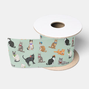 Lazo De Raso Modelo apuesto lindo del gato de los gatitos
