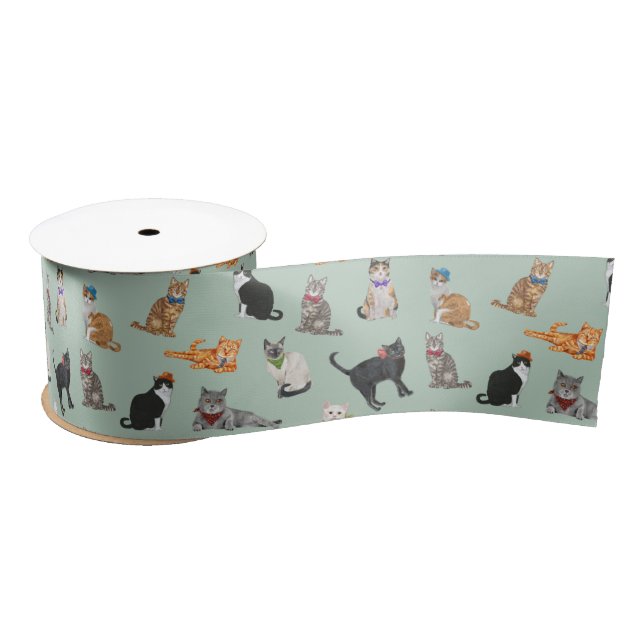 Lazo De Raso Modelo apuesto lindo del gato de los gatitos (Carrete)
