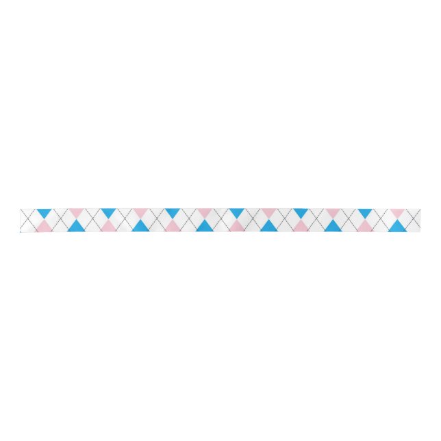 Lazo De Raso Modelo azul rosado del argyle (Anverso)