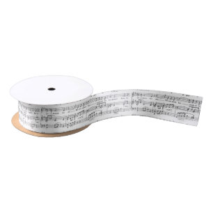 Lazo De Raso Modelo blanco y negro de la partitura
