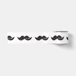 Lazo De Raso Modelo negro del bigote del purpurina impreso