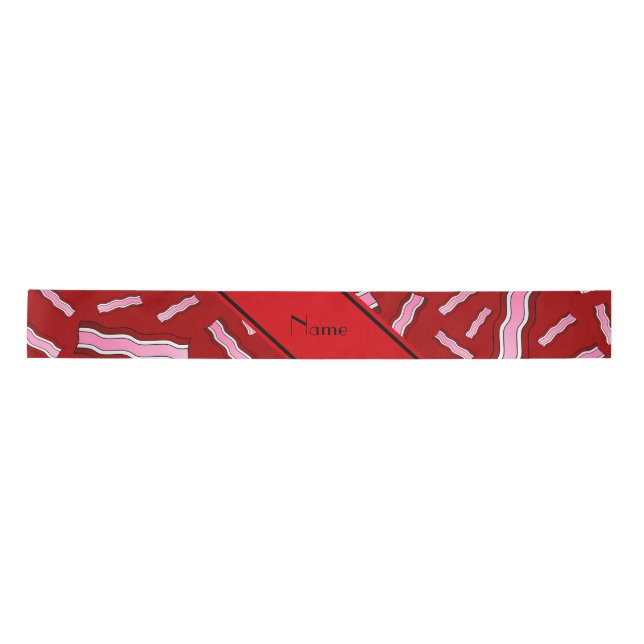 Lazo De Raso Modelo rojo conocido personalizado del tocino (Anverso)
