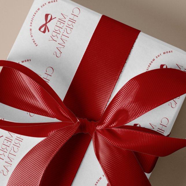 Lazo De Raso Modern solid red Christmas gift wrapping (Subido por el creador)