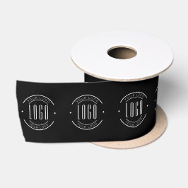 Lazo De Raso Moderno negro y blanco simple agregue su logotipo
