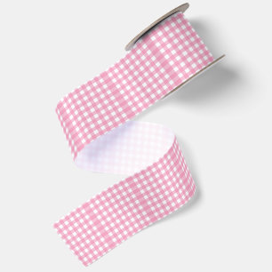 Lazo De Raso Moderno Tartán Escocés Negro Cuadros Clásico Rosa